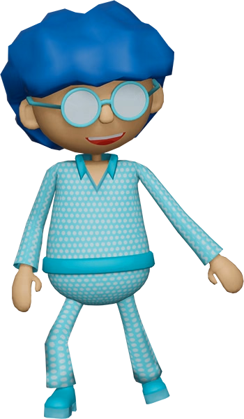 Disco Dance Off cyan dancer