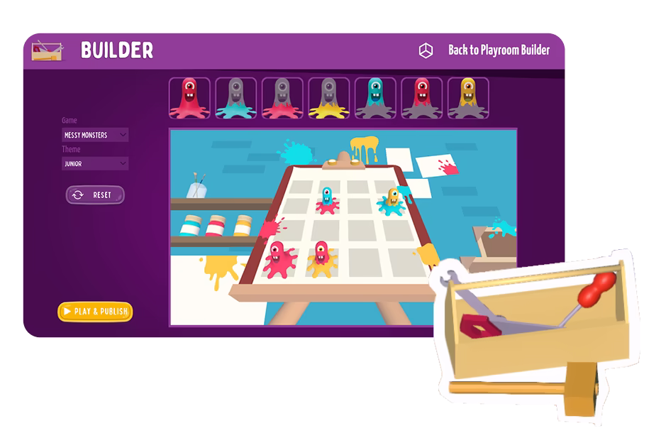 Builder screenshot with a toolbox icon